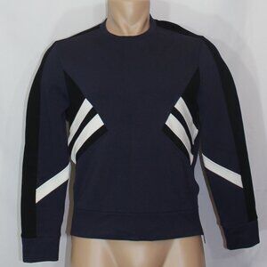 Nail Barrettt Navy/Black/off White stripes zip sides men sweater size XS/Small